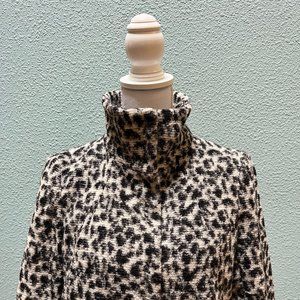 Animal Print Wool-Blend Coat
